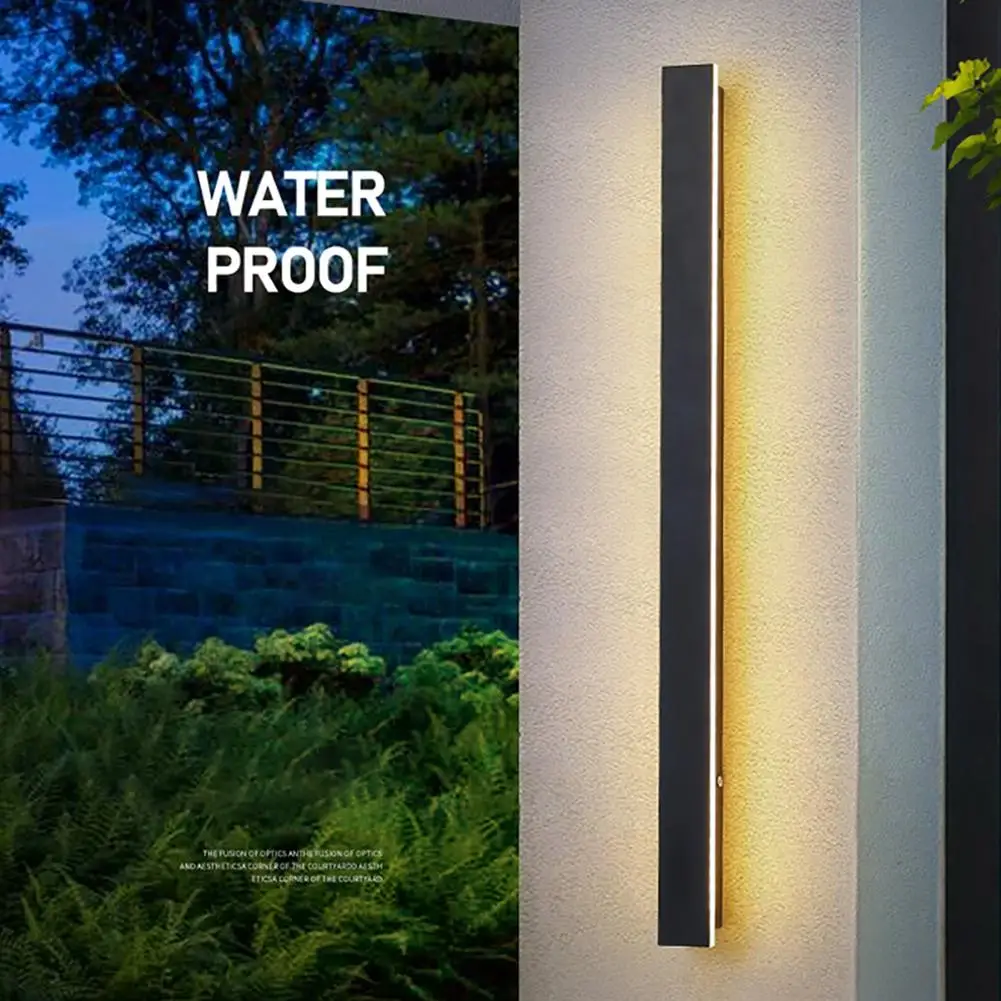 

30w Outdoor Waterproof Led Long Wall Light High Brightness Eye Protection Lamps For Garden Villa Courtyard Decoration