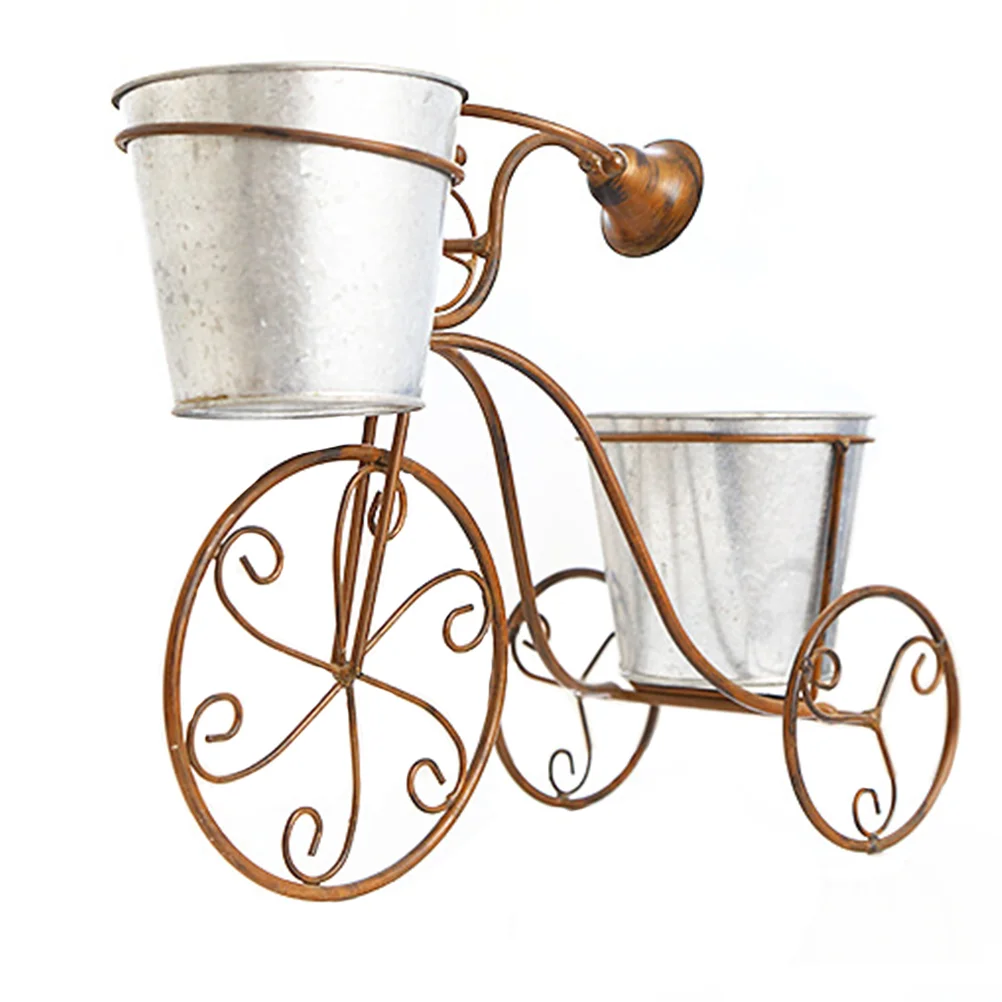 

Bicycle Stand Bike Planter Flowerpot Holder Rack Indoor Display Gift Iron Office Metal Outdoor Decor