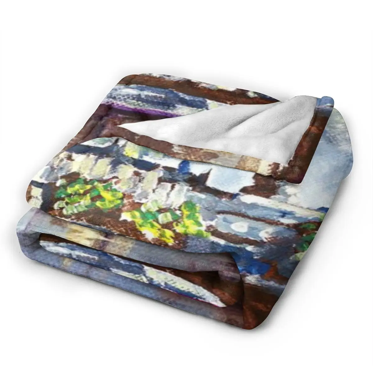 Прага весной — ультрамягкое одеяло из микрофлиса