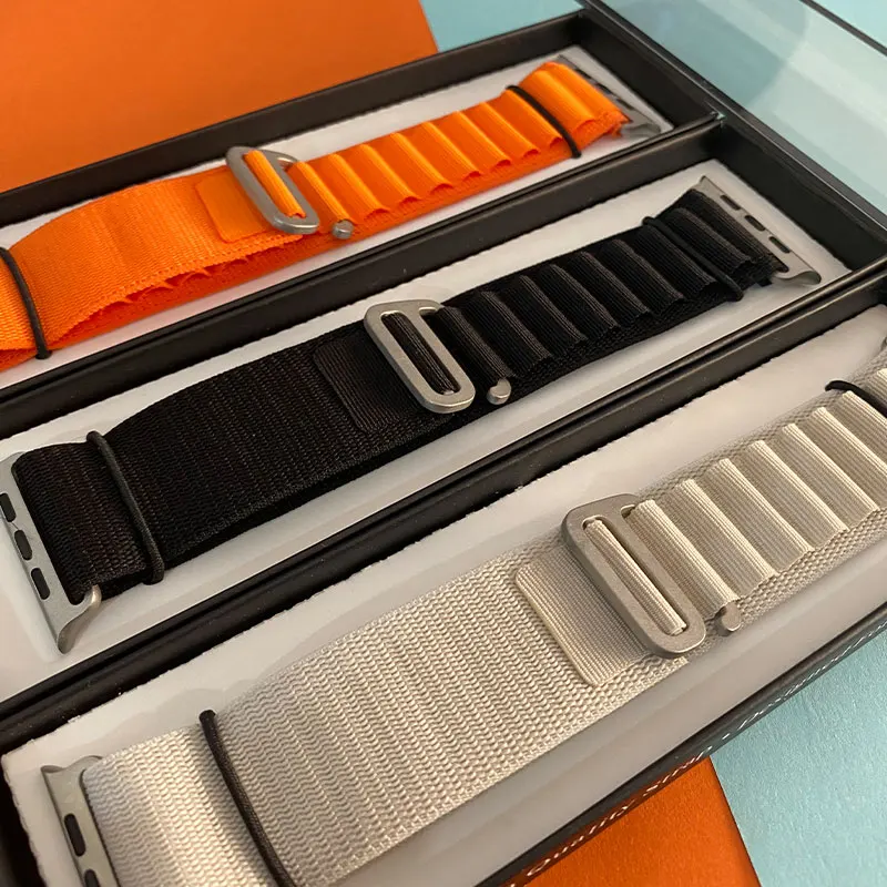 

Ремешок Alpine для apple watch band 45 мм 49 мм 41 мм 44 мм 40 мм, нейлоновый браслет для смарт-часов iwatch Series 3 5 SE 6 7 8 Ultra