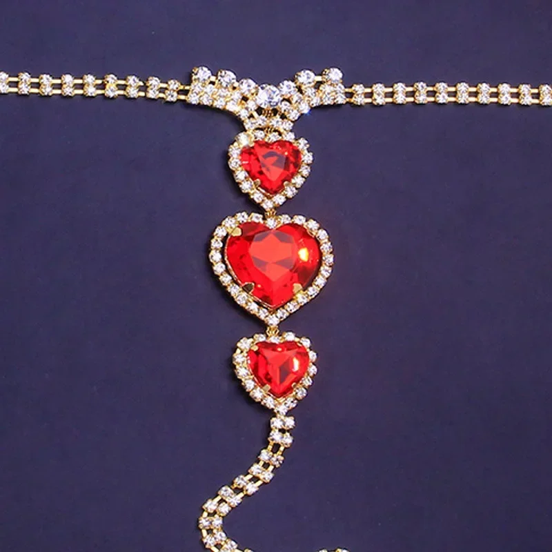 Сексуальное нижнее белье со стразами трусики-стринги цепочка для тела с