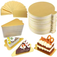 25pcsset cake board mousse cake base gold paper cupcake dessert displays tray for wedding birthday decorating tools kit