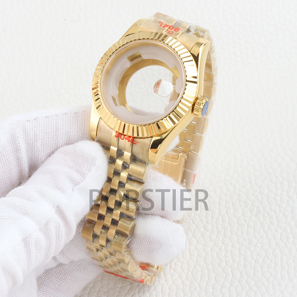 Фото Женские часы 33 мм NH05, водонепроницаемые до 100 м, для Seiko Datejust, механизм NH05 NH06, сапфировое стекло, браслет из нержавеющей стали. №3