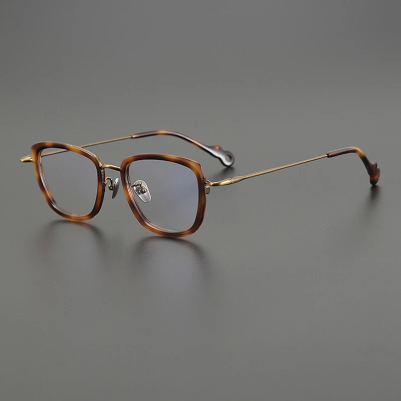 Очки нишевые из чистого титана для мужчин и женщин модные ретро очки с квадратной