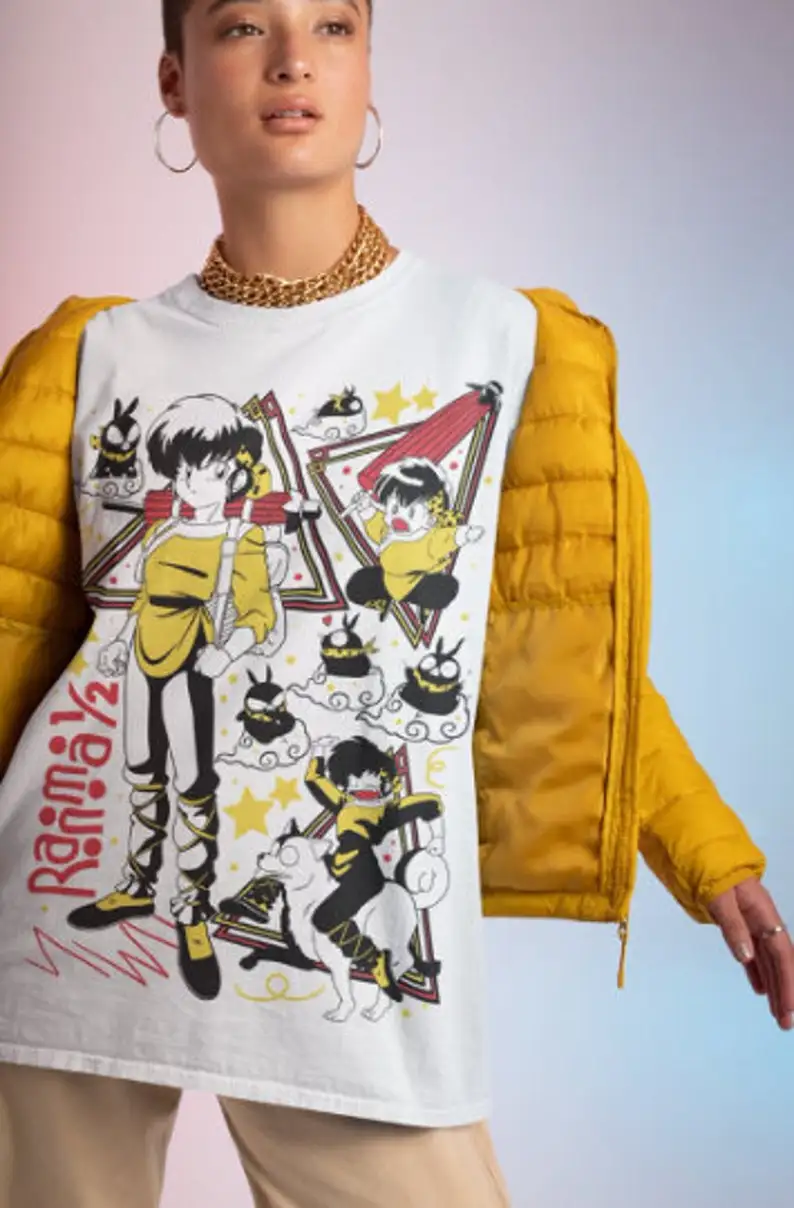 Футболка унисекс с аниме Ранма Саотоме рубашка Genma Panda Manga