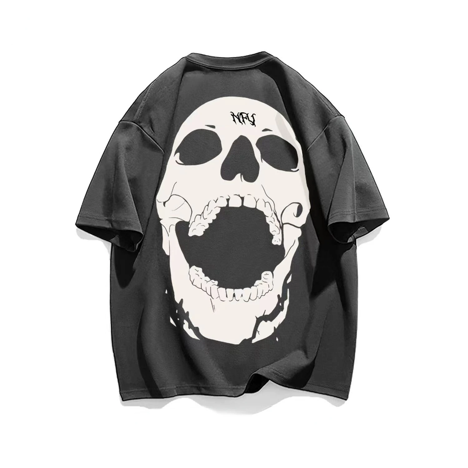 

Europe And America Trendy Cotton T-shirts Revenge Keel Skeleton Short Sleeve Men's Loose Tops Women's High Street Trendy Summer
