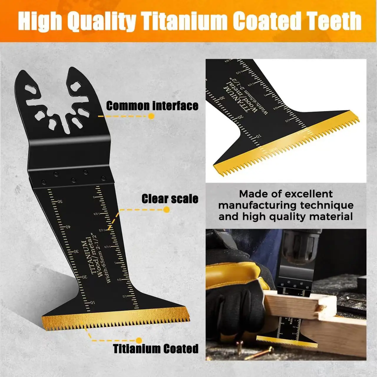 Лезвия из титана и высокоуглеродистой стали для резки дерева 49 шт.