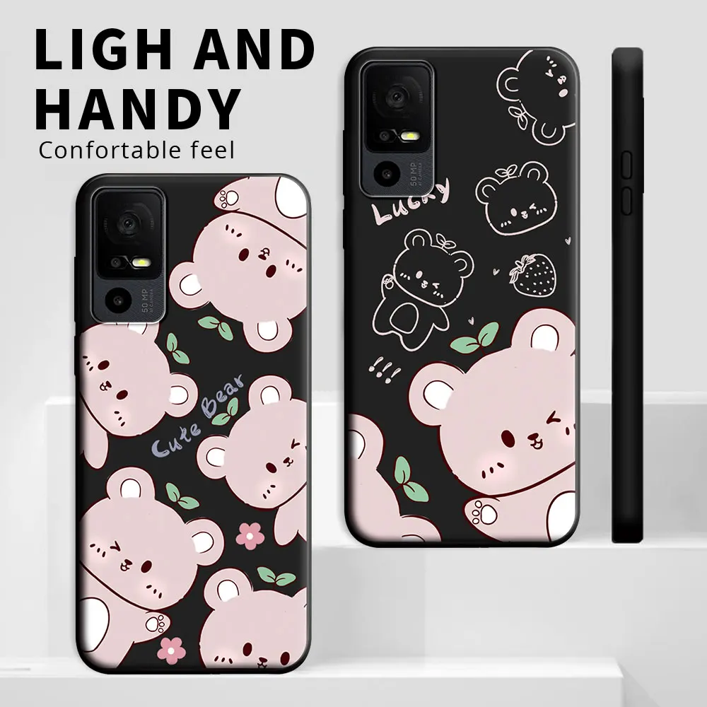 Чехол для телефона TCL 40 SE 40XL / T T608DL Силиконовый противоударный чехол мягкий из ТПУ