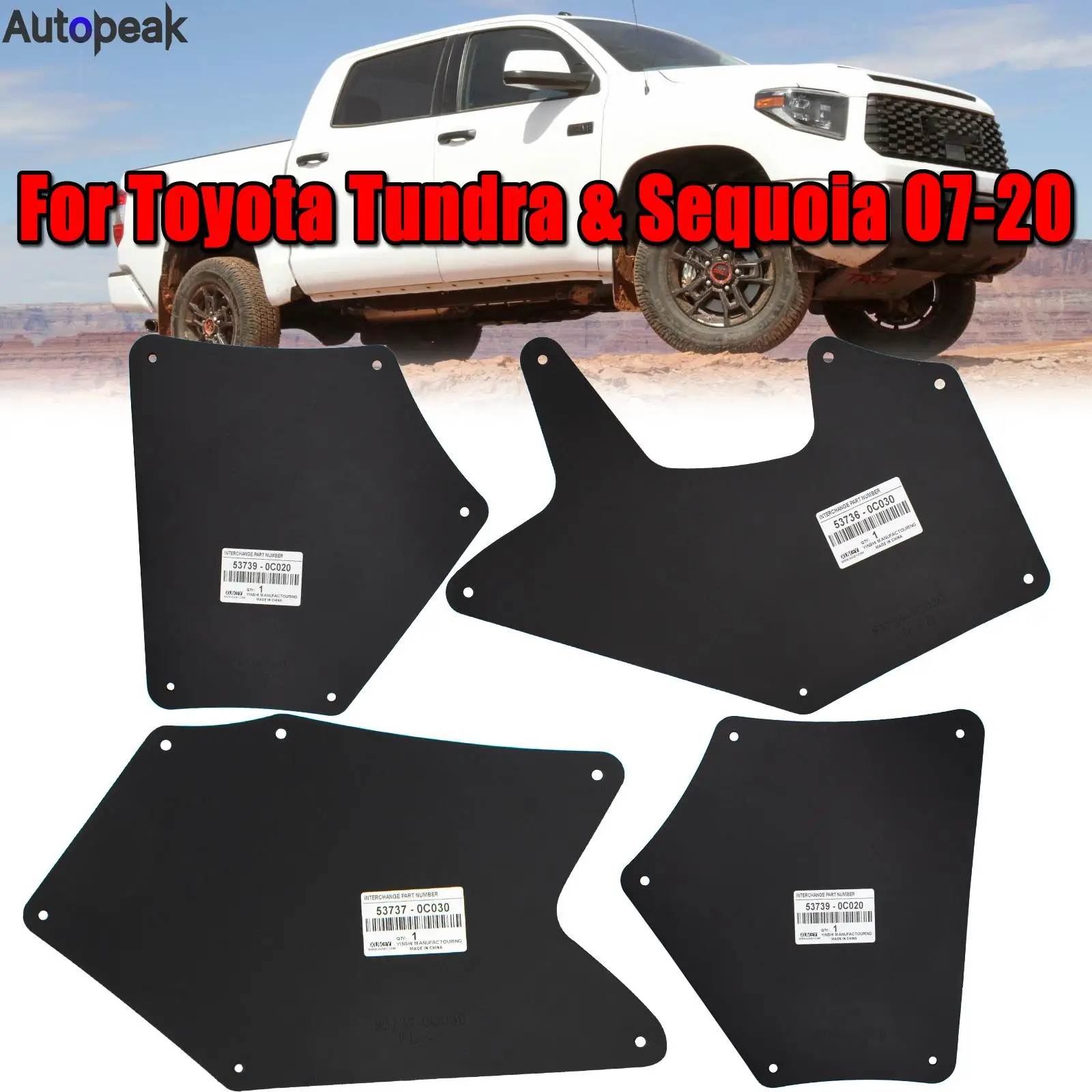 

Вкладыши на крылья, брызговик для Toyota Tundra Sequoia 2007-2020, уплотнение фартука, брызговики, брызговики, зажимы, фиксатор
