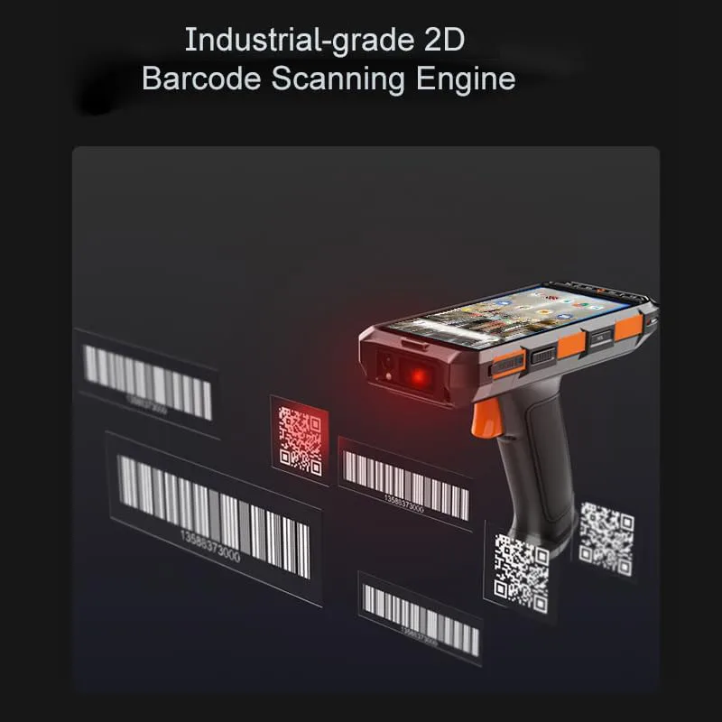 Портативный КПК Android 13 сенсорный экран 2D-сканер штрих-кода 4G Lte Wi-Fi Bluetooth GPS прочный
