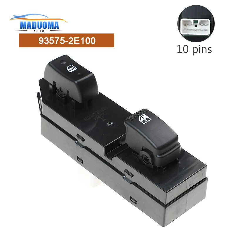 Новый 10-контактный одиночный переключатель электрического окна 935752 E100 93575-2E100 Для
