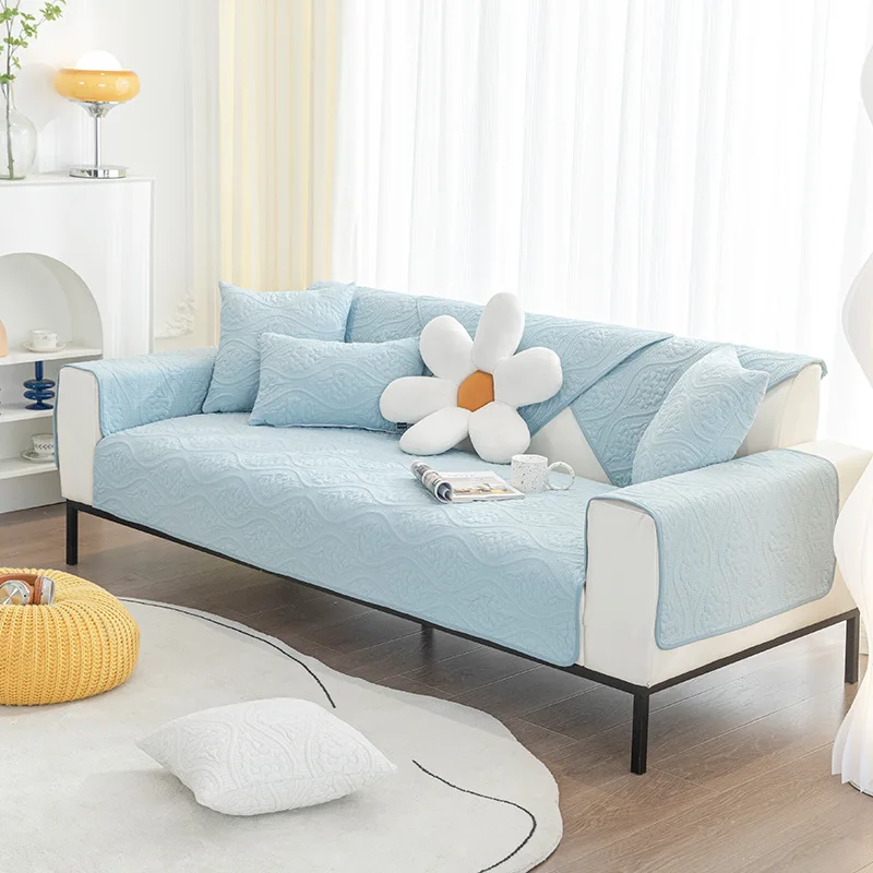 

Cotton Sofa Cover Non-Slip Thickening Four Seasons Universal Living Room Sofa Cover Backrest Protection Dustproof Full Cover