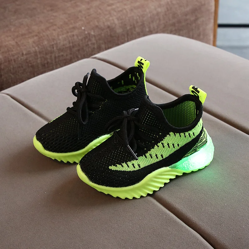 Кроссовки Детские со светодиодной подсветильник кой обувь для мальчиков и
