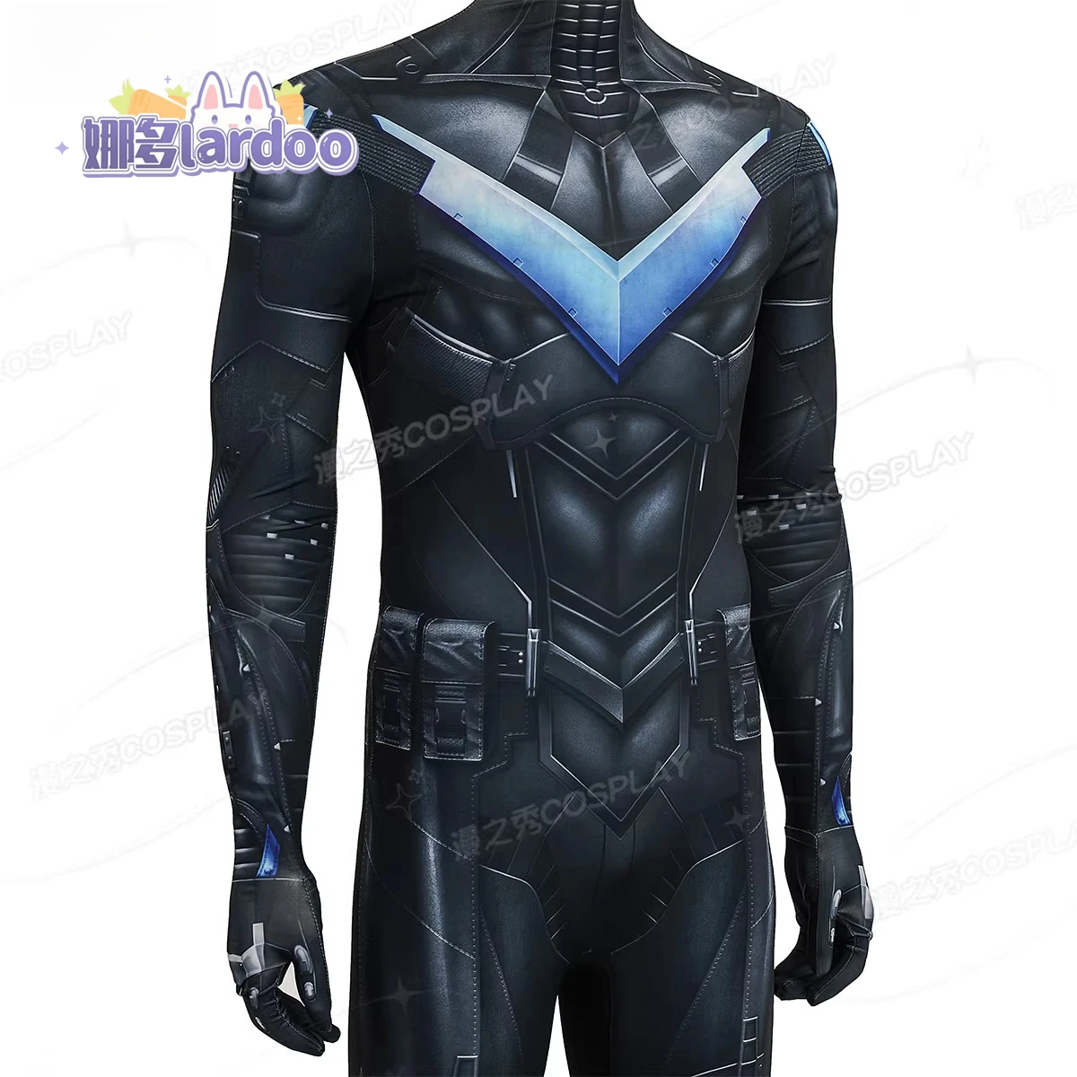 Фото Костюм для косплея Nightwing Arkham Knight, униформа для Хэллоуина, карнавальный реквизит для женщин и мужчин №4