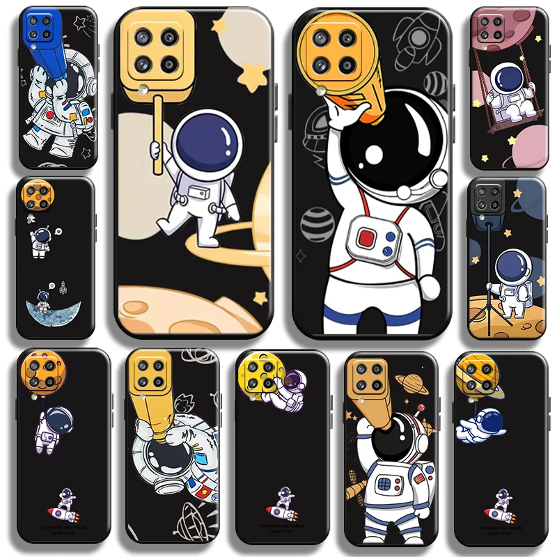 

Astronaut Camera Coverage for Samsung Galaxy A21 A21S Phone Case TPU full Protection Shell Coque funda Back Black Shockproof