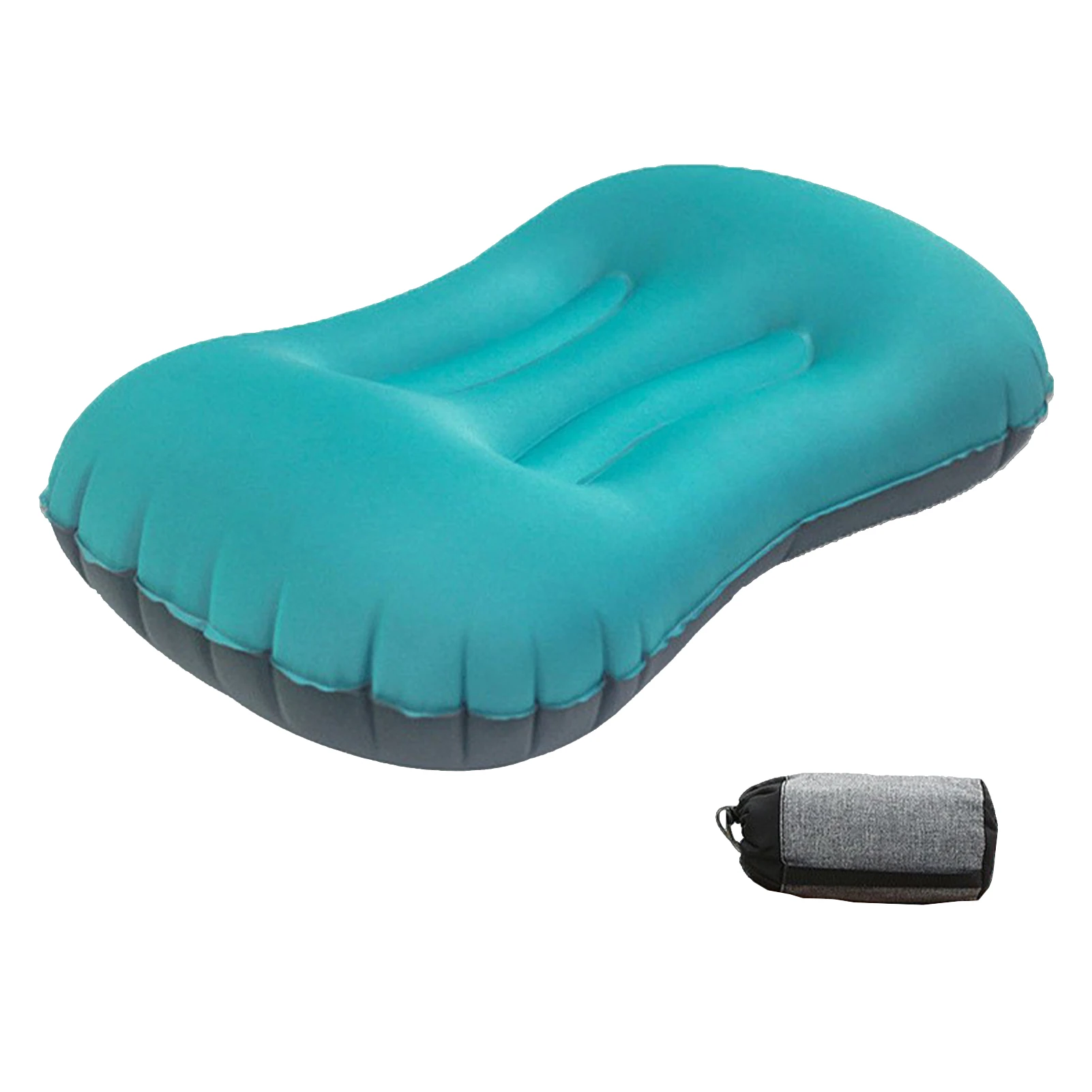 

Beach Sleep Comfortable Inflatable Cushion Adults Kids Portable Travel Blow Up Compact Fishing Camping Pillow With Storage Pouch