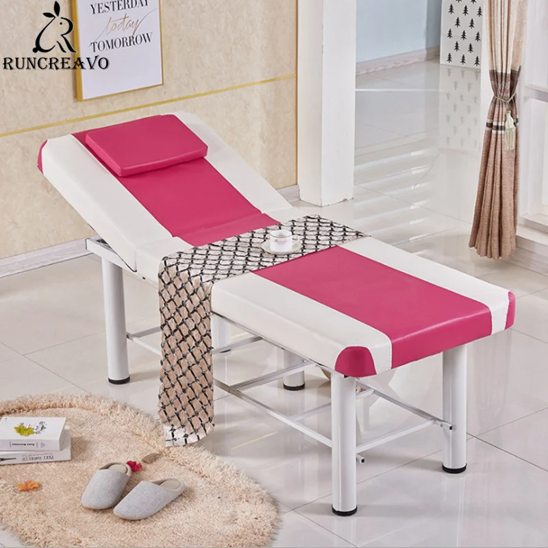 

Fashion Stable Professional Spa Massage Tables Foldable Salon Furniture Pu Bed Thick Beauty Massage Tattoo Table