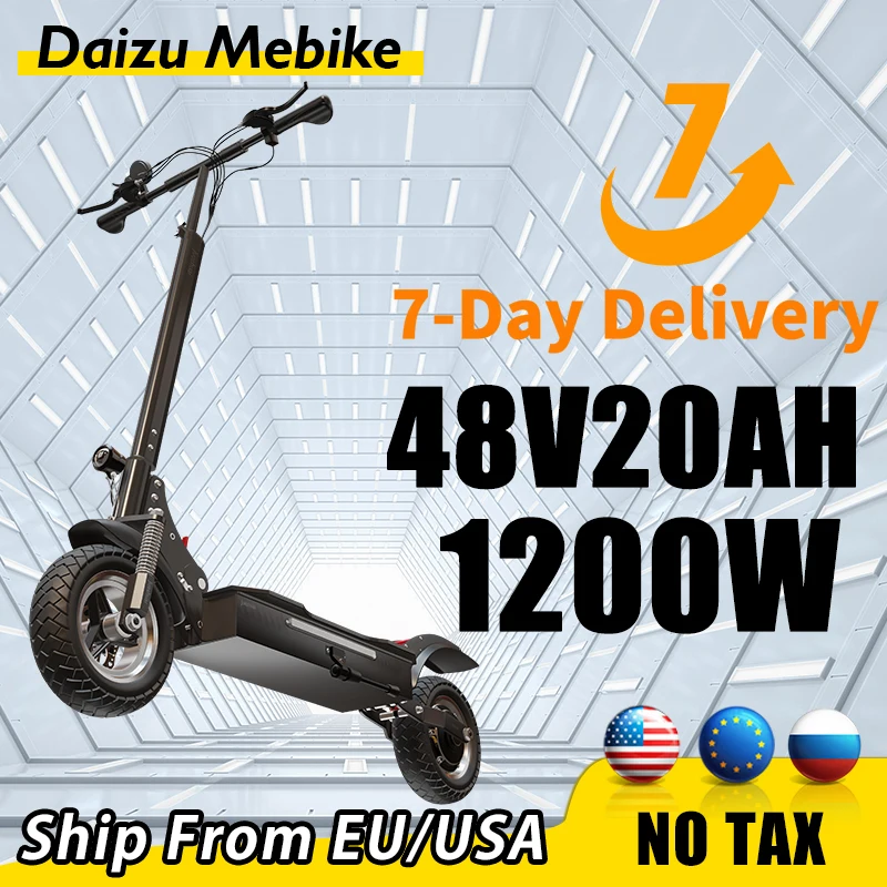 

48V 1200W Powerful Electric Kick Scooter 48V 20AH Max Speed 60km/h Electric Scooter Max Mileage 80km trottinette électrique