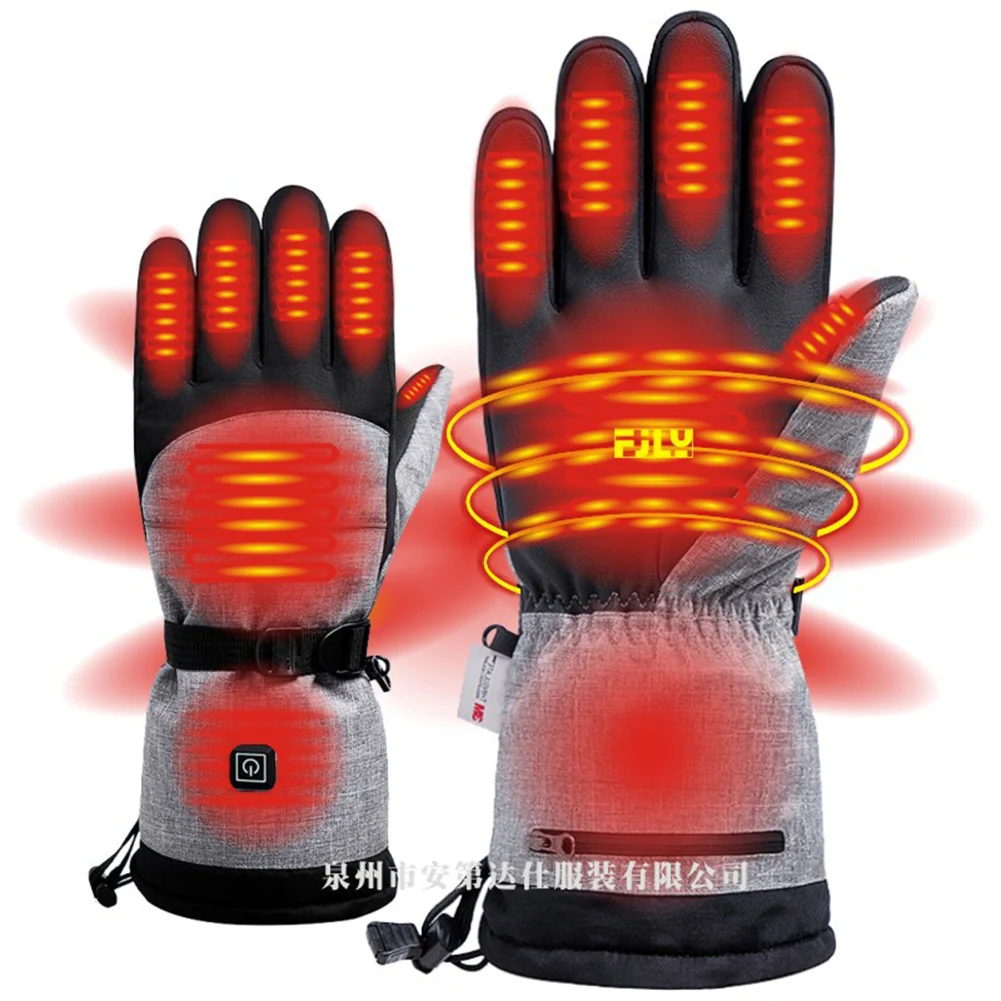 

Electric Gloves Warmer Safe Gloves Heater Gloves Warm Mitten Removable Heater Temperature Regulation for Cycling Motorcycle
