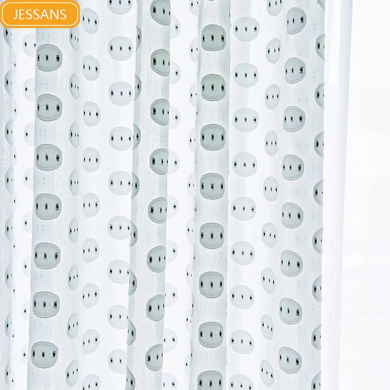 

Светильник лые Роскошные Мультяшные хлопковые оконные шторы с вышивкой для детской комнаты, занавески для гостиной и спальни