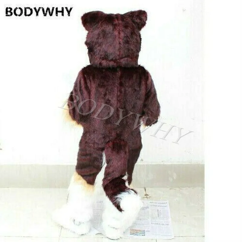 Halloween Outdoor Party Husky Dog Wolf Fursuit Furry Costume Mascot Suit Cosplay Fancy Dress Outfits Parade |