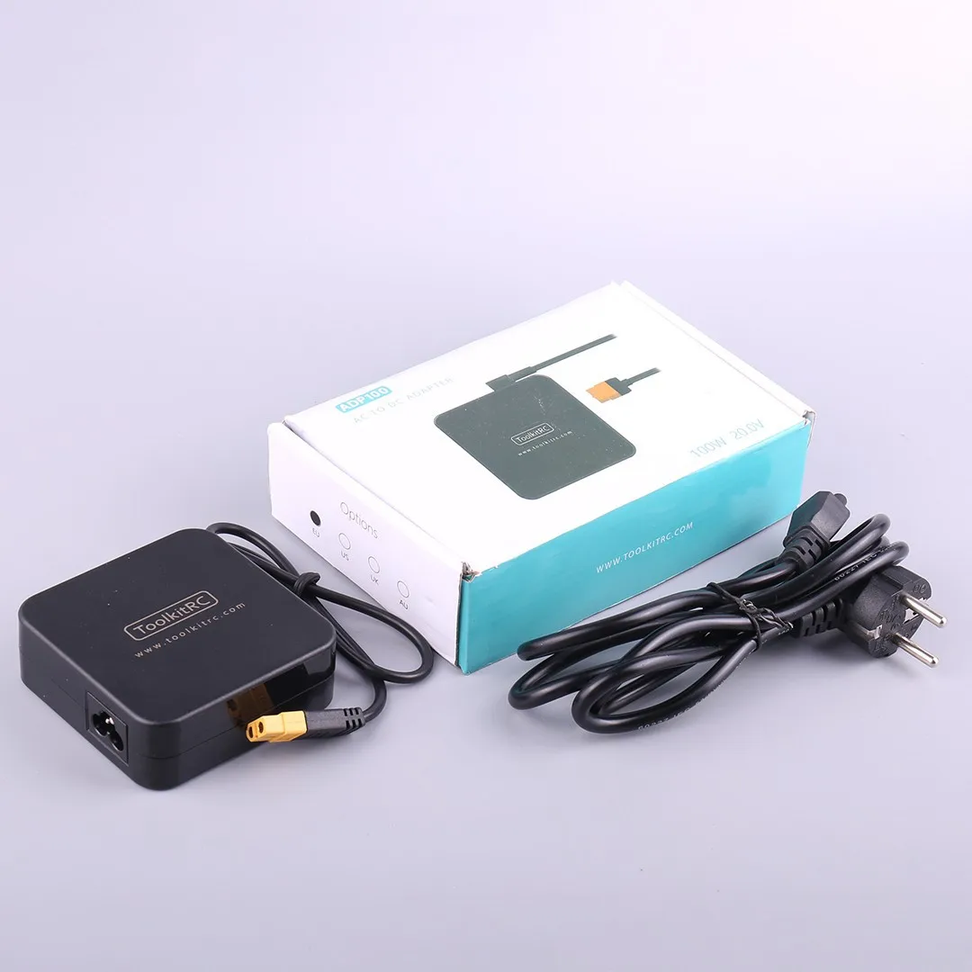 Зарядное устройство ToolkitRC 20V 5A ADP100 100W с разъемом XT60, адаптер питания (art.: 3920db71c3ef3) - 3920db71c3ef3