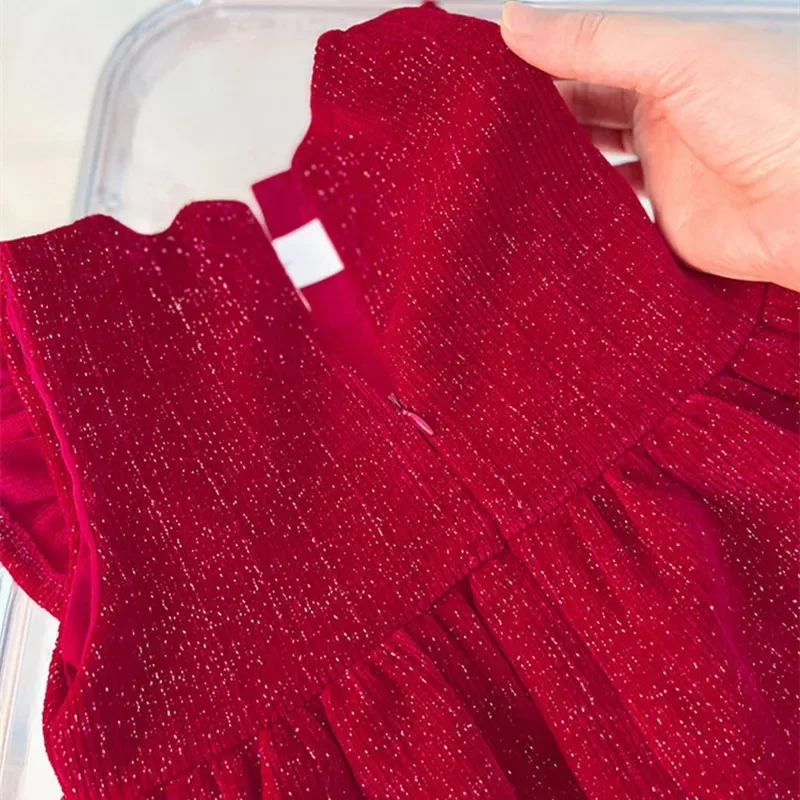 Новинка зимний комплект одежды для маленьких девочек милое платье на день