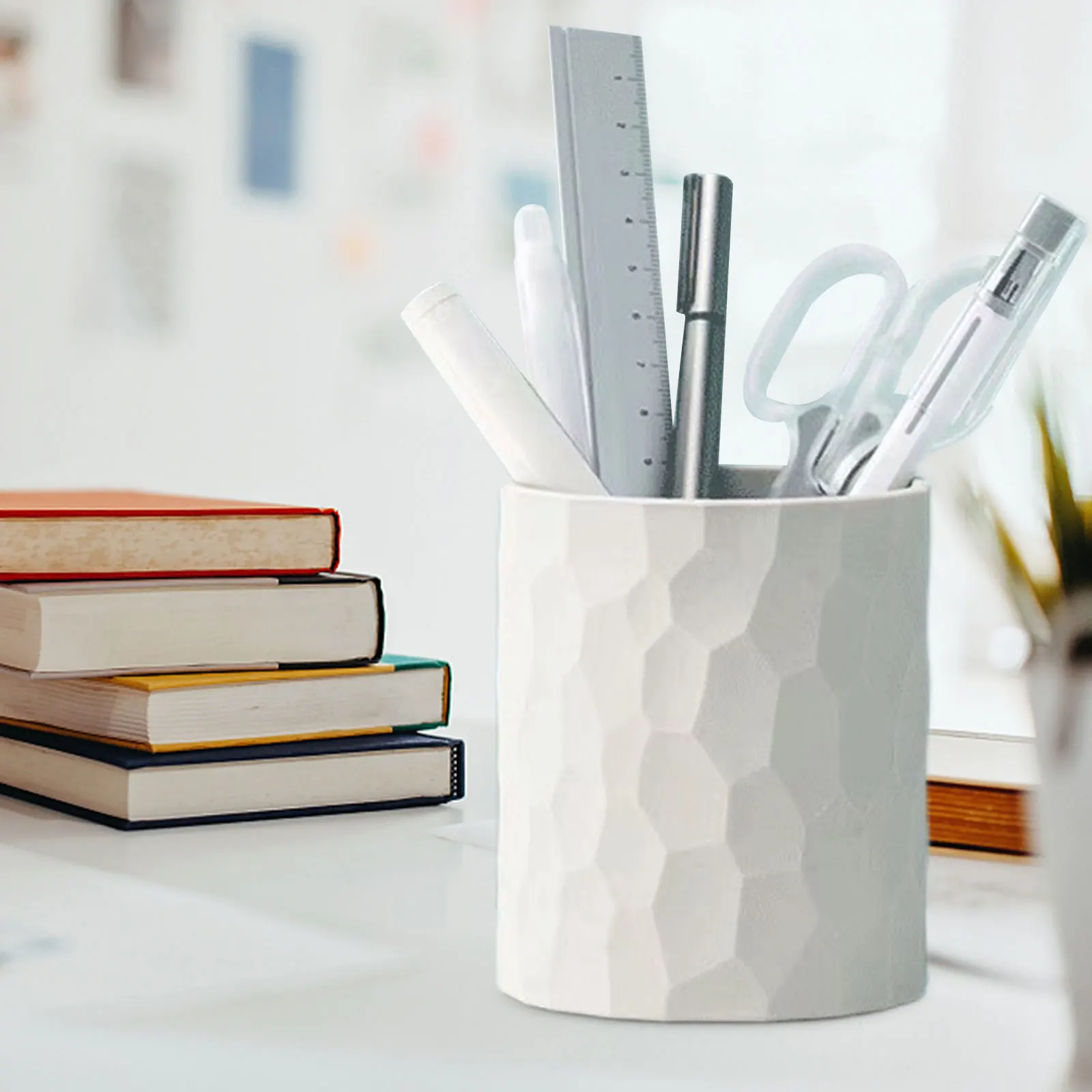 

Pen Holder Silicone Pencil Cup Stand Desk Stationery Organizer Storage for Classroom Office Home Desktop Supplies