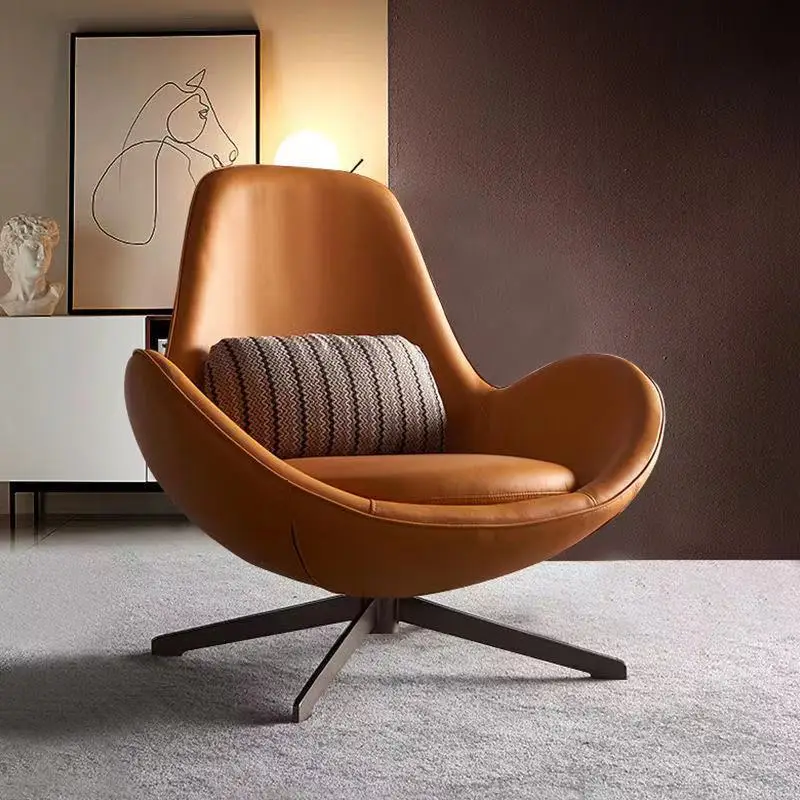 Balcony Luxury Rotating Leisure Chair Designer Egg Chair Eggshell Chair Online Celebrity Chaise Lounge