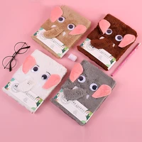 kawaii a5 plush notebook 2022 cute korean stationery for school supplies student daily agenda creative elephant weekly planner