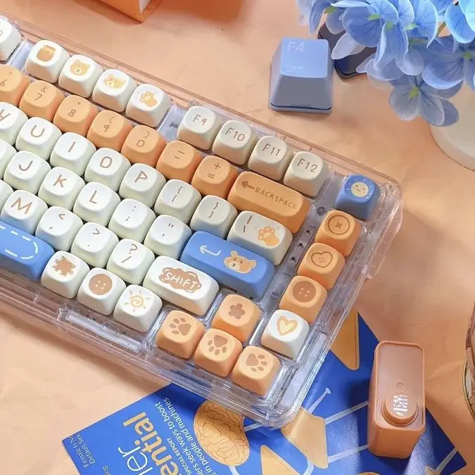 Колпачок для клавиш Pudding Bear MOA высота pbt сублимация 68 75 82 87 немеханическая