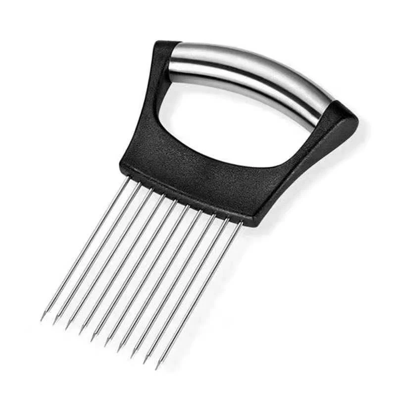 

Onion Slicer Food Slice Assistant Tomato Vegetables Safe Fork Slicing Cutting Tools Kitchen Accessories New Kitchen Gadgets