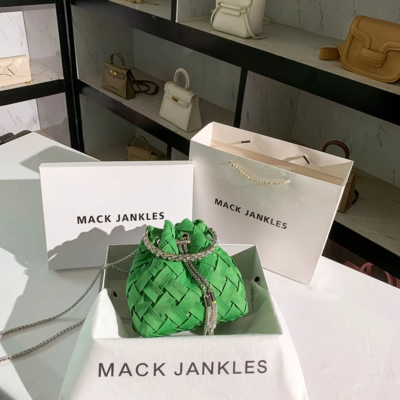 

Luxury Designer Evening Clutch Bag Green Color Rhinestones Diamond Handbag Shiny Bling Purse Party Bag Crossbody Shoulder Bag