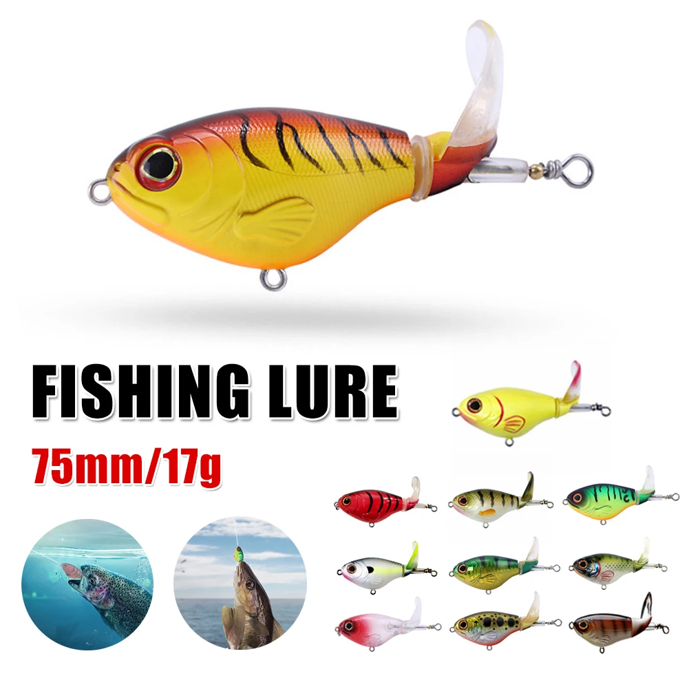 

75mm 17g Pencil Lure Set Topwater Spinner Fishing Lures Bass Whopper Plopper Frog Trolling Pesca Whopper Plopper Fishing Tackle