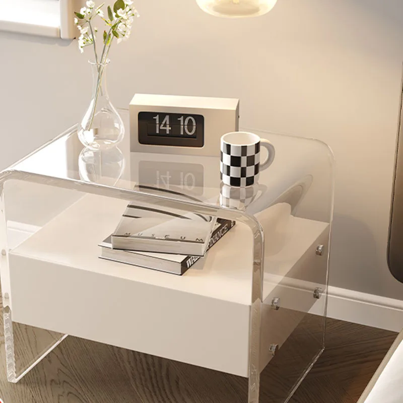 Белые скандинавские кофейные тумбочки для хранения документов ящики из МДФ