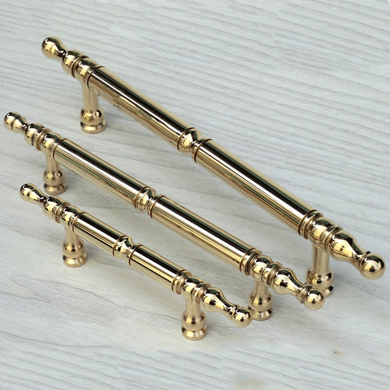

Satin Brass Cabinet Door Handles and Knobs Antique Drawer Pulls Vintage Kitchen Cupboard Handle Wardrobe Pull Hardware