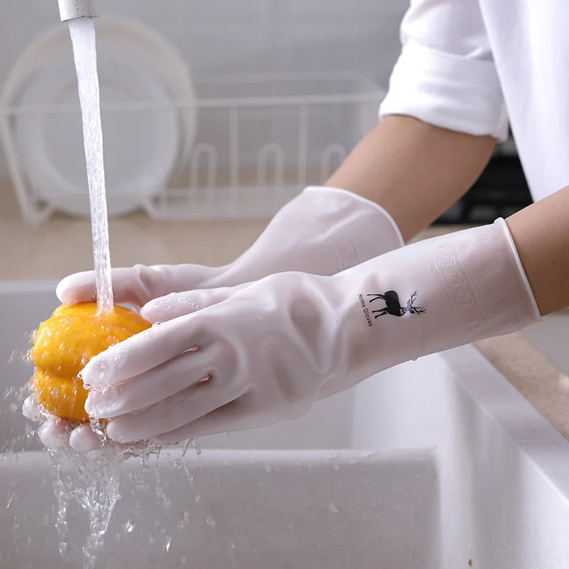 

1Pair Silicone Cleaning Gloves Dishwashing Cleaning Gloves Scrubber Dish Washing Sponge Rubber Gloves Cleaning Tools