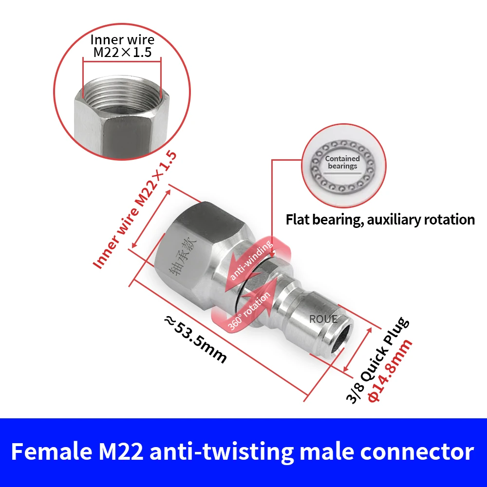 

Kaikarai Комплект быстрого разъема для мойки высокого давления 3/8 дюйма