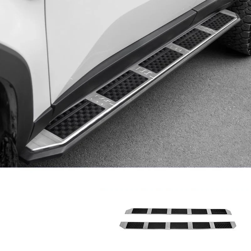 Фото Накладки на педали из нержавеющей стали OUY для Toyota Prado LC250 24-25, модифицированные подножки, защитные аксессуары для авто №2
