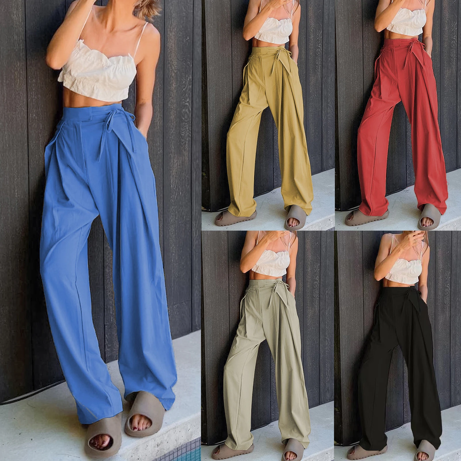 

Женские Плиссированные Свободные повседневные укороченные брюки, корейские брюки с широкими штанинами и карманами, классическая спортивная одежда для дома, одежда для девочек Y2k, 2023