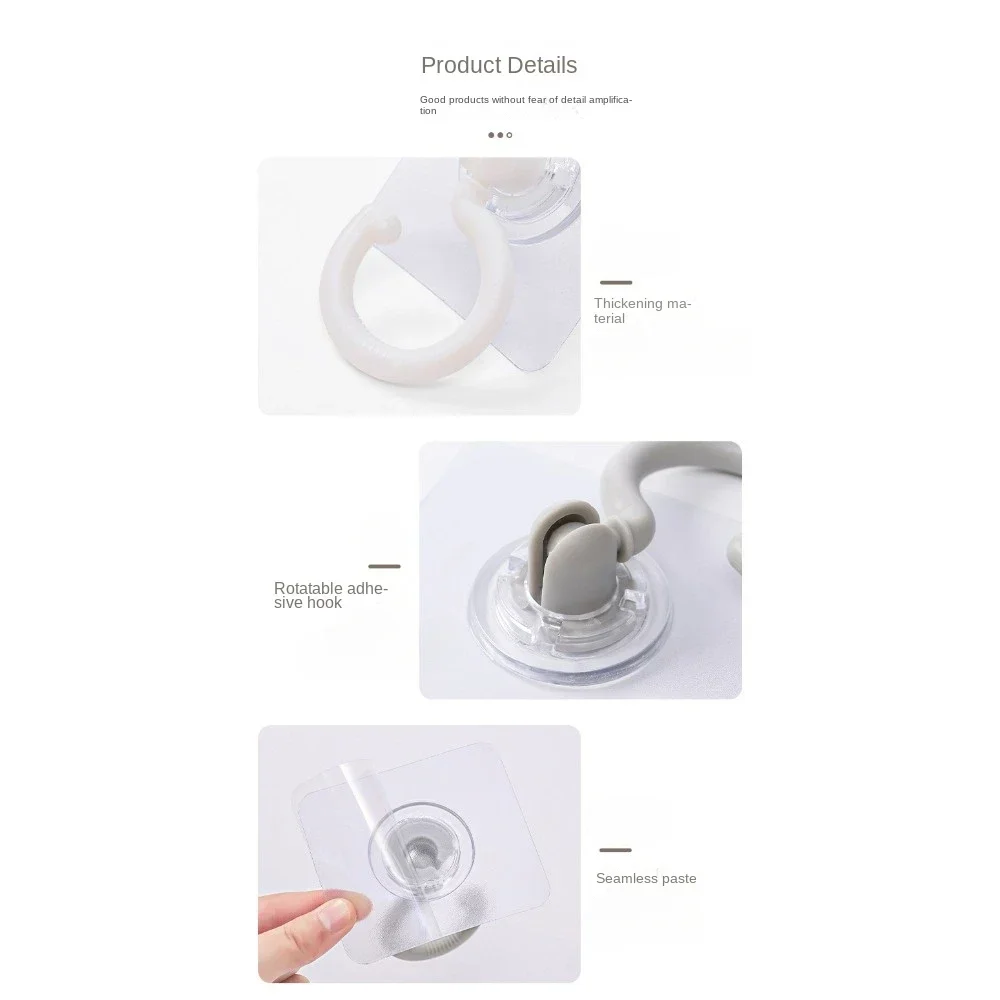 Новый Бесшовный потолочный крючок вращающийся на 360 градусов без гвоздей большая