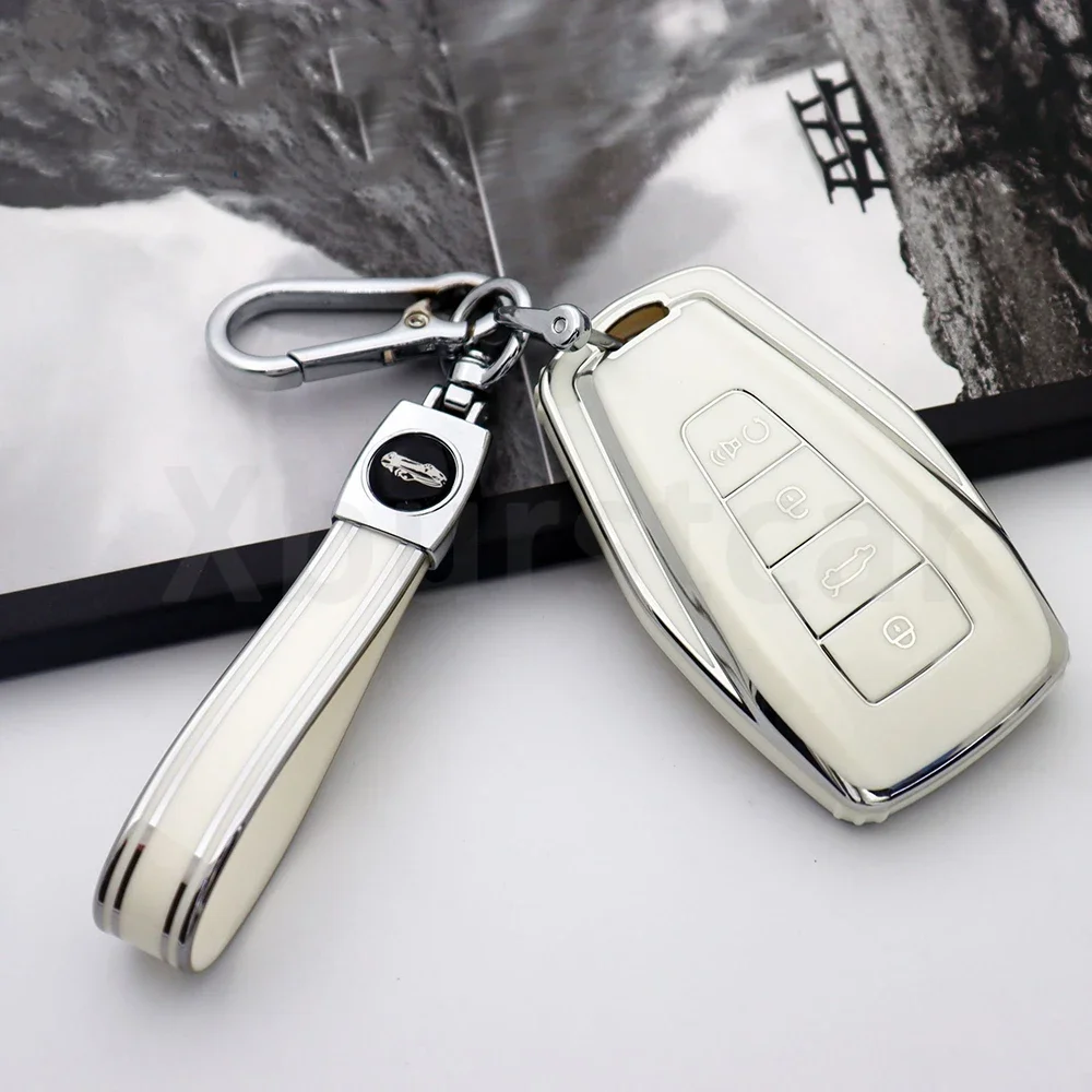 Фото Для Geely Coolray Atlas Boyue NL3 Emgrand X7 EX7 SUV GT GC9 Borui ТПУ Чехол для автомобильного ключа Держатель брелка Аксессуары №5