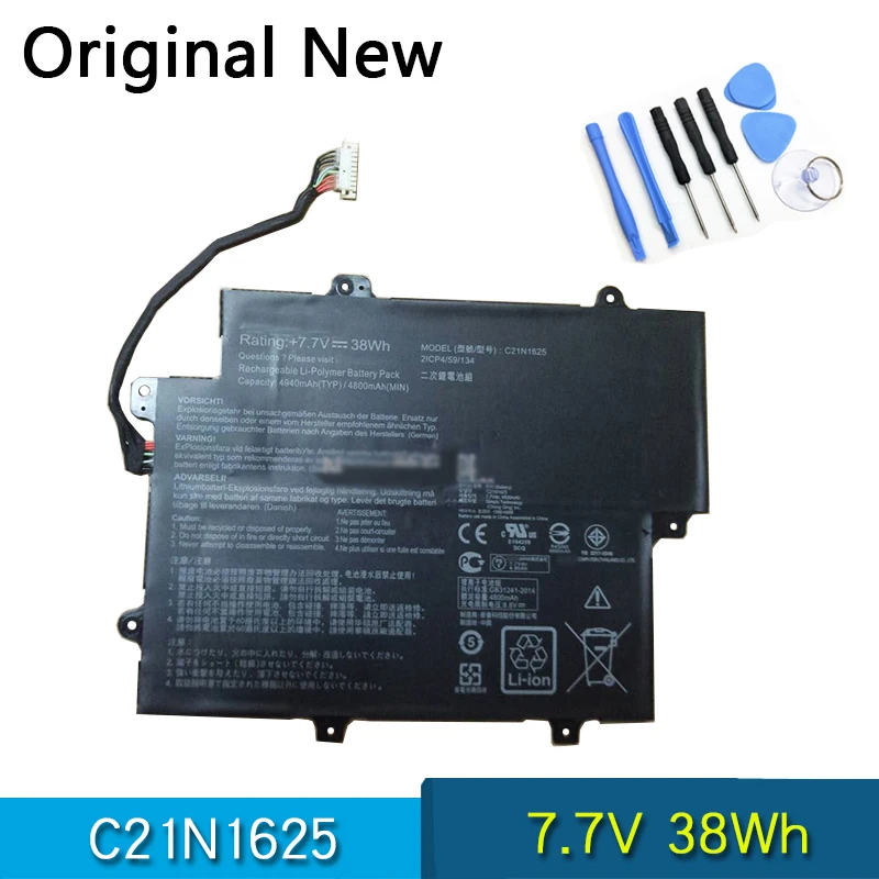 

Новый оригинальный аккумулятор для ноутбука C21N1625 для VivoBook Flip 12 TP203NA искусственная фотография 7,7 в 38 Втч
