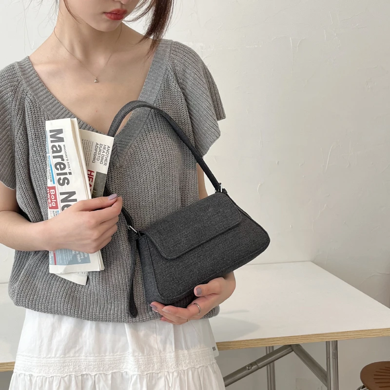 Small Denim Underarm Bags for Women 2023 New  Luxury Brand Small Armpit Bag Female Shoulder Side Bag Handbags