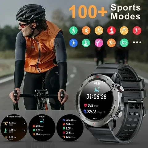 Lenovo 1.39 pollici HD Bluetooth Call Смарт-часы для мужчин IP68 impermeabile спортивный фитнес-трекер Smartwatch для IOS Android NX9