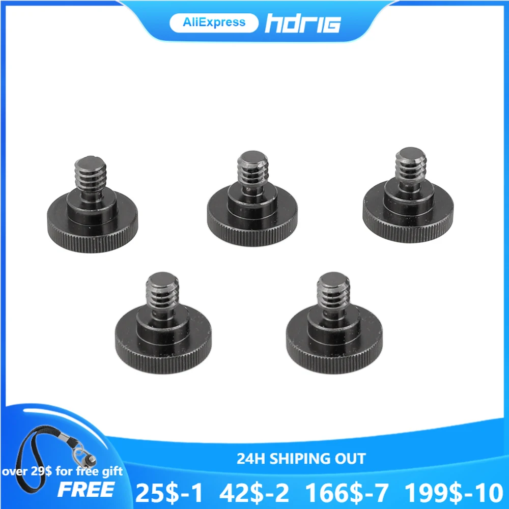 

Винт резьбовой HDRIG 1/4 дюйма-20 штекер на 1/4 дюйма-20 штекер, ручной винт (5 шт.) для фотографических аксессуаров