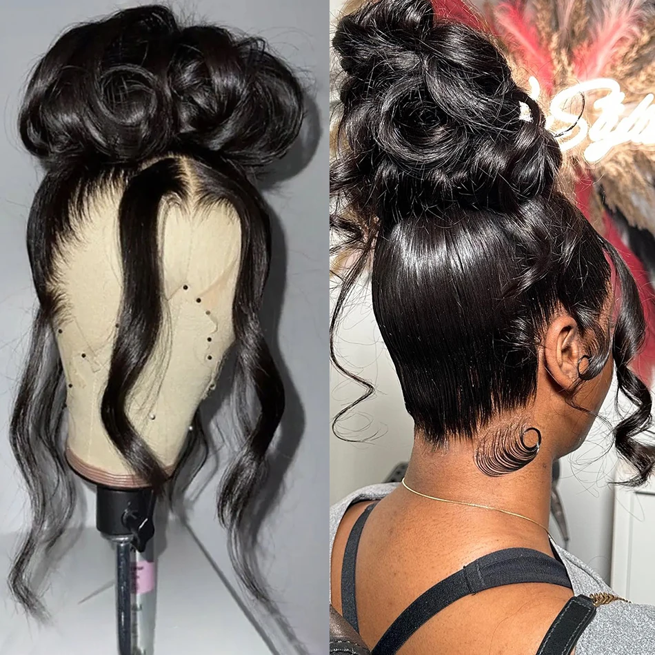 

Addictive 360 HD Transparent Lace Front Human Hair Wigs 30 32 Inch Body Wave Brazilian Remy 180% 200% Lace Frontal Wigs