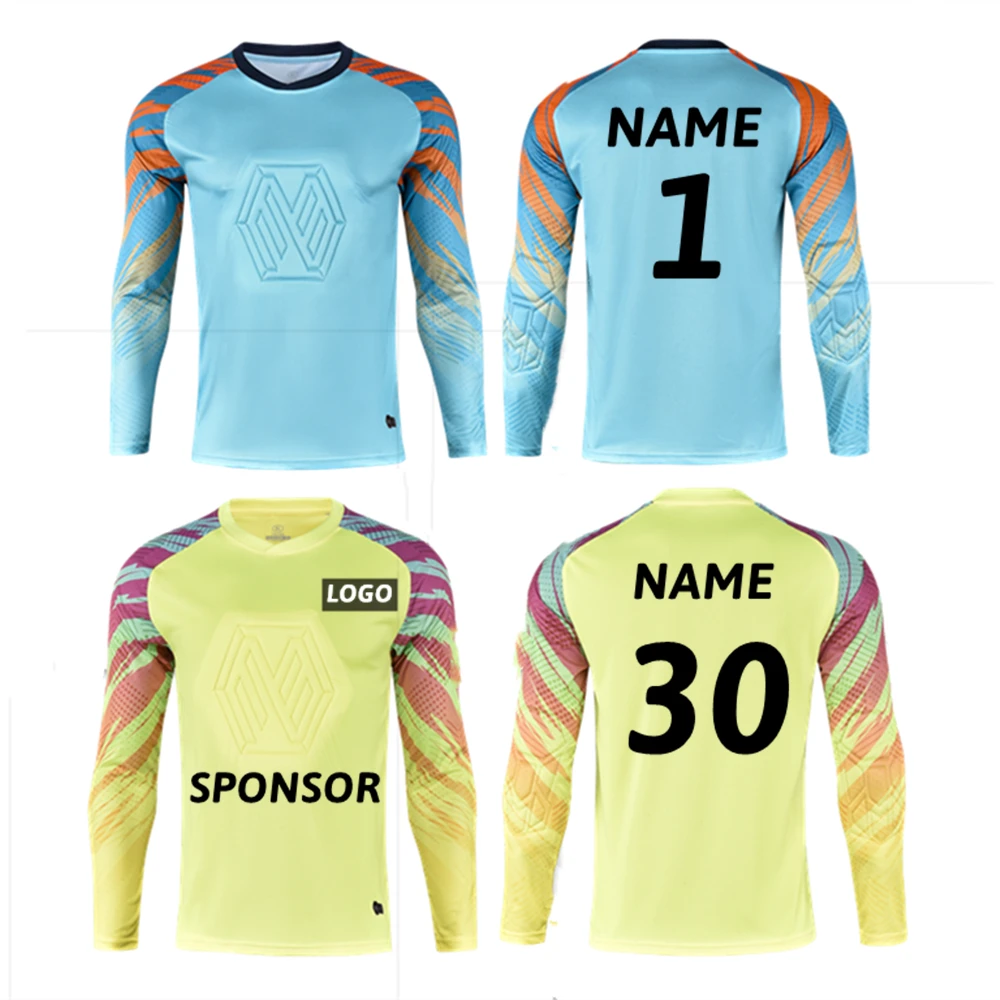 Детский и взрослый футбольный комплект из Джерси для детей мужчин форма вратаря