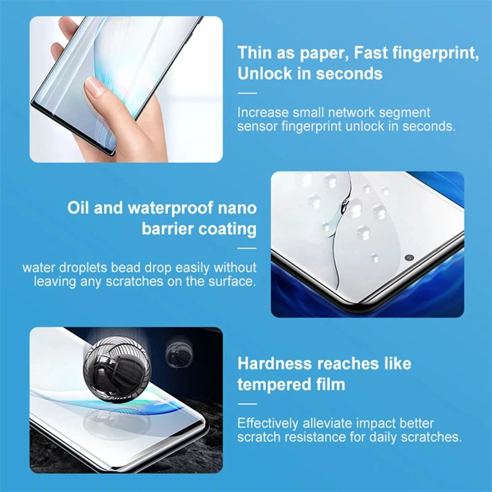 FONLYU УФ-волоконная стеклянная пленка Ultra HD изогнутая защитная для экрана станка