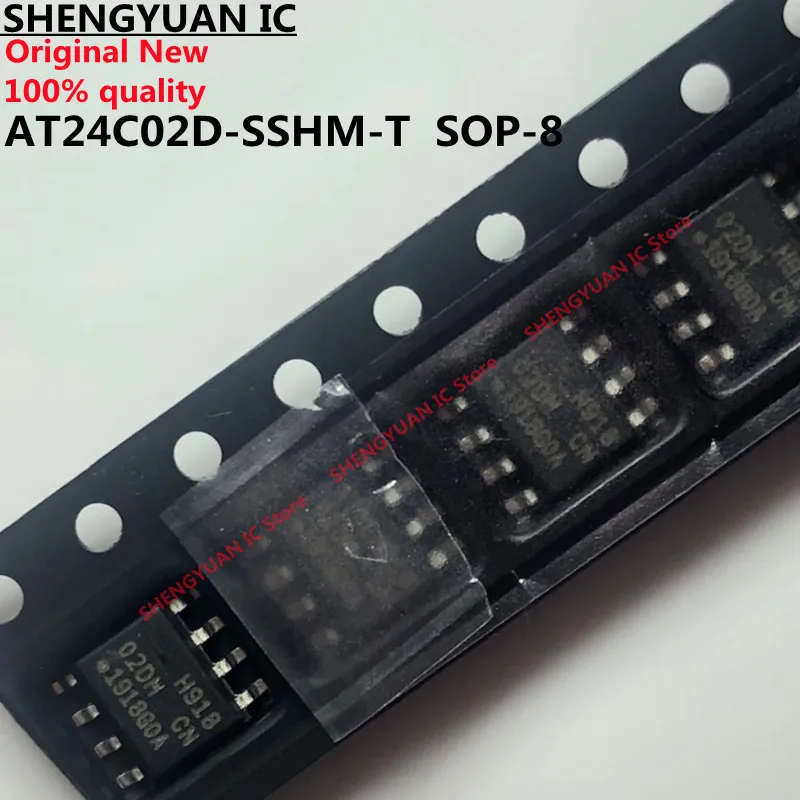 20 шт./партия AT24C02D-SSHM-T 02DM SOP-8 AT24C02D-SSHM AT24C02D IC-совместимый (2-проводной) Serial EEPROM 100% новый импортный оригинальный